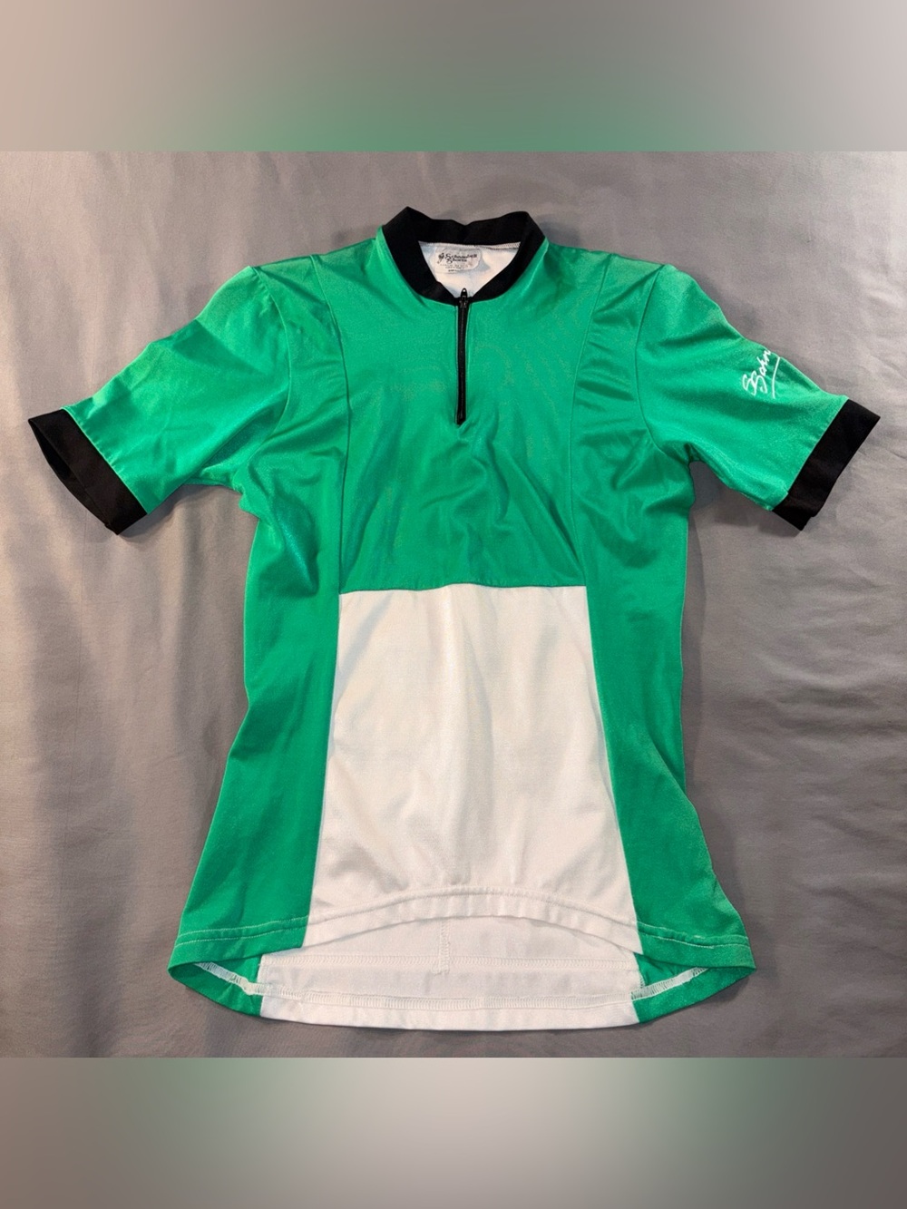 Schnaubelt Cycling Jersey Short Sleeve Stretch 1/4 Zip Back Pockets Sz S Unisex
